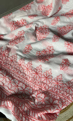 Load image into Gallery viewer, Women&#39;s Lakhnavi Handcrafted Kota Cotton Chikankari Unstitched Kurti Fabric - HONC0239921
