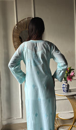 将图像加载到图库查看器中， Aparna Women's Lakhnavi Handcrafted Cotton Chikankari Kurti - HONC0343822