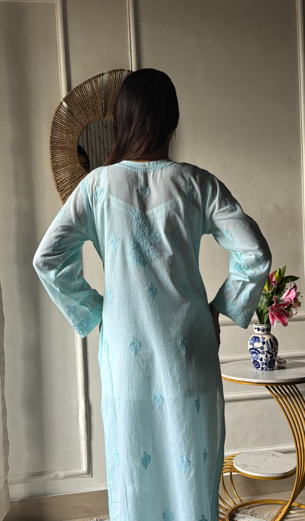 Aparna Women's Lakhnavi Handcrafted Cotton Chikankari Kurti - HONC0343822