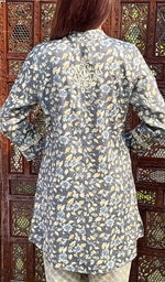 Load image into Gallery viewer, Women&#39;s Lakhnavi Handcrafted Cotton Chikankari Kurta And Palazzo Set - HONC0250018
