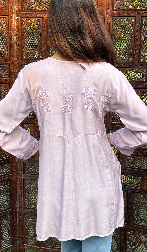 Daisha Women's Lucknowi Handcrafted Muslin Chikankari Top - HONC0242979