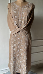 Load image into Gallery viewer, Women&#39;s Lakhnavi Handcrafted Cotton  Chikankari Kurti- HONC0300989
