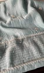 Load image into Gallery viewer, Women's Lakhnavi Handcrafted Mul Chanderi Semi - Stitched Kurta And Dupatta Set - HONC0330158