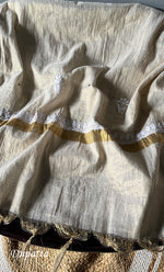 Load image into Gallery viewer, Women&#39;s Lakhnavi Handcrafted Tissue Chanderi Unstitched Kurta And Dupatta Set - HONC0306996
