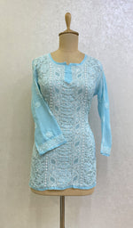 Load image into Gallery viewer, Women&#39;s Lucknowi Handcrafted Cotton Chikankari Top - HONC0165195