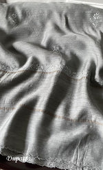 将图像加载到图库查看器中， Women's Lakhnavi Handcrafted Unstitched Munga Silk Chikankari Kurta And Dupatta Set- HONC0285381