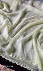 将图像加载到图库查看器中， Women&#39;s Lakhnavi Handcrafted Unstitched Cotton Chikankari Suit Material - HONC0264454
