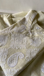 Load image into Gallery viewer, Women's Lakhnavi Handcrafted Mul Chanderi Semi - Stitched Kurta And Dupatta Set - HONC0302235