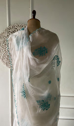 Pure Organza Silk Chikankari Saree