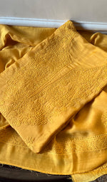 Load image into Gallery viewer, Anabia Women&#39;s Lucknowi Handcrafted Muslin Chikankari Suit Material - HONC0225493
