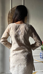 Load image into Gallery viewer, Women's Lakhnavi Handcrafted Cotton Chikankari Top - HONC0347034