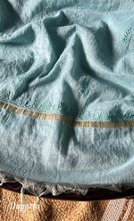 Load image into Gallery viewer, Women&#39;s Lakhnavi Handcrafted Mul Chanderi Chikankari Full Suit Material - HONC0307419
