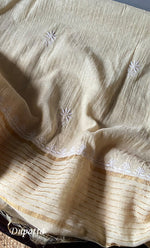 Load image into Gallery viewer, Women&#39;s Lucknowi Handcrafted Chanderi Silk Chikankari Full Suit Material - HONC0278037
