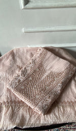 Load image into Gallery viewer, Women's Lakhnavi Handcrafted Mul Chanderi Unstitched Chikankari Full Suit - HONC0334730
