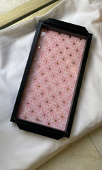 将图像加载到图库查看器中， Handcrafted Chikankari Tray with Two Coasters – Wooden Frame - HONC0295553
