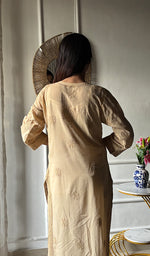 Load image into Gallery viewer, Women's Lakhnavi Handcrafted Cotton Chikankari Kurti - HONC0337450