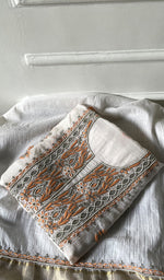 Load image into Gallery viewer, Women's Lakhnavi Handcrafted Mul Chanderi Unstitched Kurta And Dupatta Set- HONC0323582