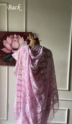Load image into Gallery viewer, Women's Lucknowi Handcrafted Faux-Georgette Chikankari Saree - HONC0348735