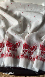 Load image into Gallery viewer, Women&#39;s Lakhnavi Handcrafted Mul Chanderi Unstitched Kurta And Dupatta Set - HONC0288844
