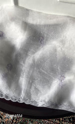 Load image into Gallery viewer, Mehnaj Women&#39;s Lakhnavi Handcrafted Pure Organza Chikankari Unstitched Kurta And Dupatta Set- HONC0316112
