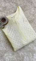 Jubina Women's Lucknowi Handcrafted Cotton Chikankari Kurti - HONC0164335