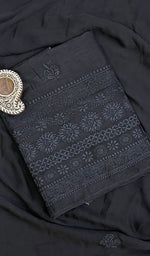 Load image into Gallery viewer, Women&#39;s Lakhnavi Handcrafted Raw Silk Chikankari Kurta And Dupatta Set - HONC0129556
