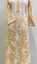 将图像加载到图库查看器中， Women&#39;s Lucknowi Handcrafted Modal Cotton Chikankari Kurti - HONC0211370
