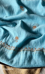 Load image into Gallery viewer, Women's Lakhnavi Handcrafted Mul Chanderi Unstitched Kurta And Dupatta Set- HONC0270065