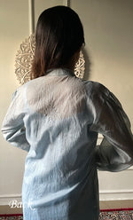 Load image into Gallery viewer, Eshita Women's Lakhnavi Handcrafted Mul Chanderi Chikankari Top - HONC0312904