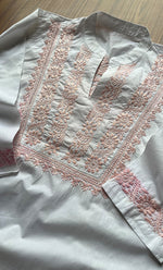 将图像加载到图库查看器中， Women&#39;s Lucknowi Handcrafted Cotton Chikankari Kurti - HONC0273958
