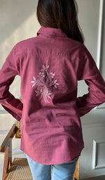 Load image into Gallery viewer, Women&#39;s Lucknowi Handcrafted Slub Cotton Chikankari Top - HONC0299152
