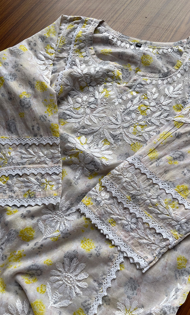 Women's Lucknowi Handcrafted Cotton Chikankari Kurti - HONC0279209