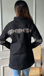 Load image into Gallery viewer, Women&#39;s Lucknowi Handcrafted Slub Cotton Chikankari Top - HONC0299180

