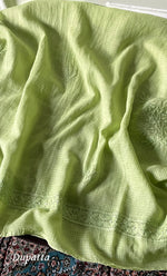 将图像加载到图库查看器中， Women's Lucknowi Handcrafted Kota Chanderi Chikankari Semi Stitched Kurta And Dupatta Set - HONC0314214