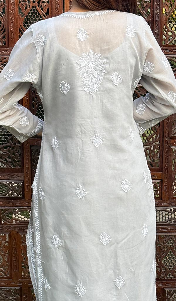 Shahida Women's Lucknowi Handcrafted Cotton Chikankari Kurti - HONC0188606