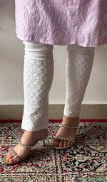 Lakhnavi Handcrafted Cotton Chikankari Pant - HONC0346721