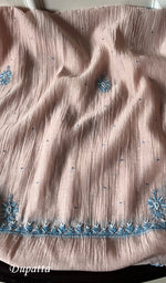 Load image into Gallery viewer, Shirin Women&#39;s Lakhnavi Handcrafted Mul Chanderi Unstitched Kurta And Dupatta Set - HONC0256895
