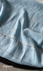 Load image into Gallery viewer, Women&#39;s Lakhnavi Handcrafted Mul Chanderi UnStitched Kurta And Dupatta Set - HONC0235330

