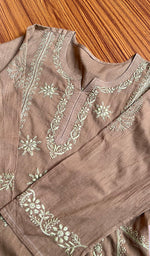将图像加载到图库查看器中， Women&#39;s Lucknowi Handcrafted  Cotton Chikankari Kurti - HONC0301083
