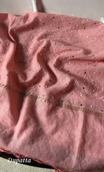 将图像加载到图库查看器中， Women's Lakhnavi Handcrafted Mul Chanderi Unstitched Chikankari Full Suit Material - HONC0320706