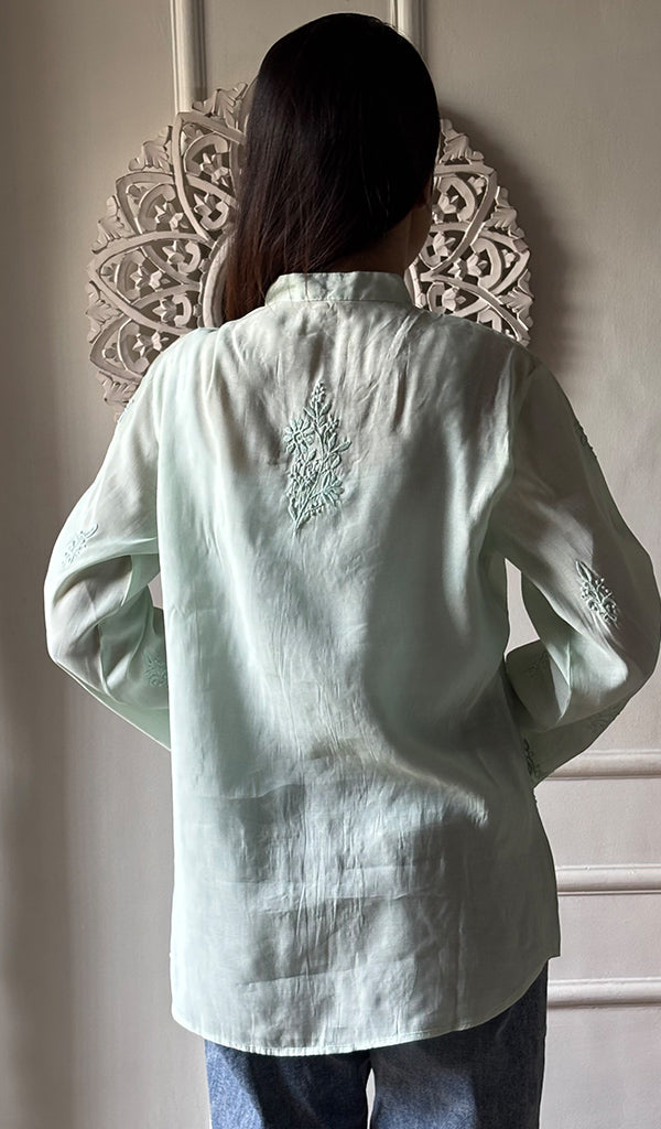 Bhumika Women's Lakhnavi Handcrafted Cotton Chikankari Top - HONC0346340