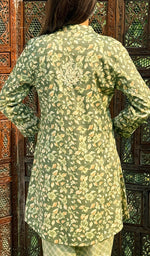 Load image into Gallery viewer, Shama Women&#39;s Lakhnavi Handcrafted Cotton Chikankari Kurta And Palazzo Set - HONC0250030
