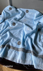 Load image into Gallery viewer, Women&#39;s Lakhnavi Handcrafted Pure Cotton UnStitched Kurta And Dupatta Set - HONC0245289
