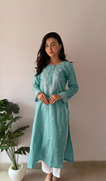 Prisha Women's Lakhnavi Handcrafted Cotton Chikankari Kurti - HONC088888