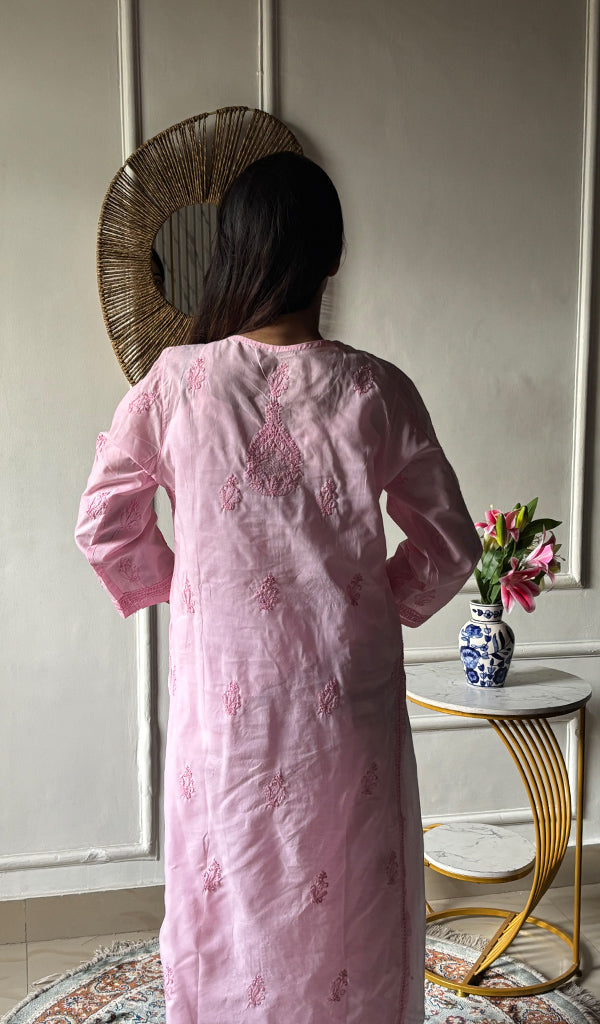 Shreea Women's Lakhnavi Handcrafted Cotton Chikankari Kurti - HONC0347171