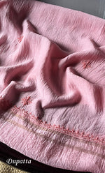 将图像加载到图库查看器中， Women's Lakhnavi Handcrafted Mul Chanderi Unstitched Kurta And Dupatta Set- HONC0307430