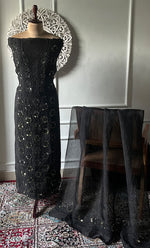 将图像加载到图库查看器中， Women's Lakhnavi Handcrafted Pure Organza Chikankari Unstitched Kurta And Dupatta Set- HONC0328889