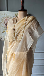 Load image into Gallery viewer, Women&#39;s Lucknowi Handcrafted Pure Organza Silk Chikankari Saree - HONC0268557
