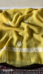 Load image into Gallery viewer, Women's Lucknowi Handcrafted Faux-Georgette Unstitched Chikankari Suit Material - HONC0348785
