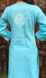 Load image into Gallery viewer, Zainab Women&#39;s Lucknowi Handcrafted Cotton Chikankari Kurti - HONC0217265
